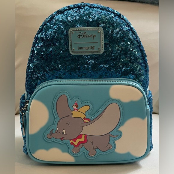 NWT! Disney Loungefly Dumbo Sequin Mini Backpack - Picture 5 of 15